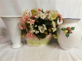 3 PIECE LOT ~ PLANTER & 2 VASES