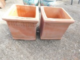 PAIR OF TERRA COTTA PLANTERS (LOCAL PICKUP ONLY)