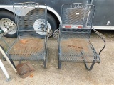 2 BLACK IRON PATIO CHAIRS (LOCAL PICKUP ONLY)