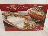 NEW IN BOX GOLDEN SOLSTICE 2 PIECE SERVING SET