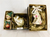 LOT OF 3 WATERFORD HOLIDAY HEIRLOOM ORNAMENTS (4 ORNS IN 3 BOXES)