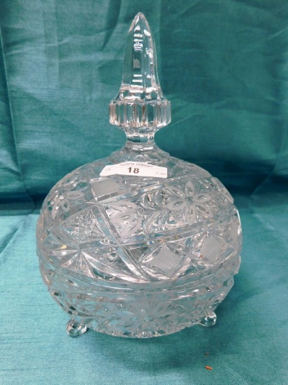 FOOTED CRYSTAL CANDY DISH
