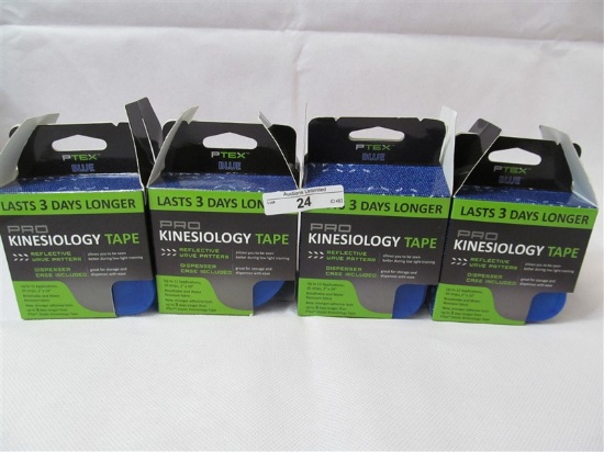 PTEX BLUE PRO KINESIOLOGY TAPE ~ 20 STRIPS ~ 10" X 2"