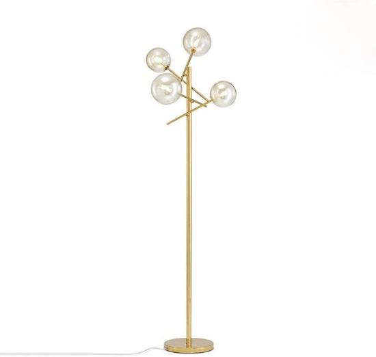 Dellemade TD00145 Sputnik Chandelier Floor Lamp for Bedroom4-Lights Glass Shade Floor Light for Livi
