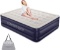 COMFORT QUEST Queen Air Mattress with Built-in Pump for Guest Dark Blue