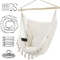 Hammock Chair Swing with Hardware Kit Hanging Macrame Chair Cotton Canvas Include Carry Bag & Two So