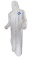 Liquid & Particle Protection Coverall with Hood, 4, White, L (Pack of 25)