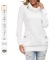 Womens Long Sleeve Cowl Neck Casual Sweatshirts Tunic Tops with Pockets Medium