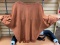 Ladies Rust 3/4 Batwing Crop Sweater