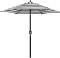 7.5 ft Patio Umbrella, Yard Umbrella Push Button Tilt Crank (Black&White) ~ One Broken Rod
