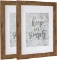 Brown Picture Frame 2 Pack ~ Frame & Mat
