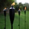 Set of 4Tikki Backyard Torch - 60 inch Citronella Garden Outdoor/Patio Flame Metal Torch - Black Mat