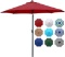 9ft Patio Umbrella Manual Push Button Tilt and Crank Garden Parasol (Red)