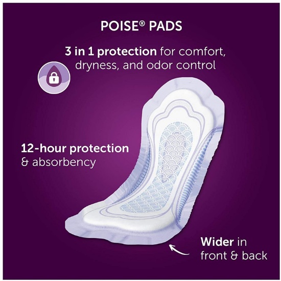 Poise Overnight Incontinence Pads Ultimate Absorbency 36 Count