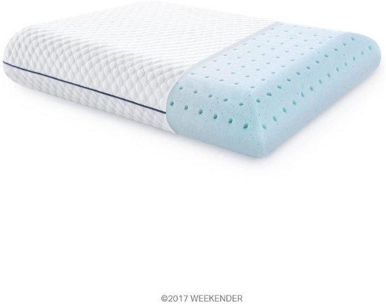Ventilated Gel Memory Foam Pillow - Washable Cover - King Size
