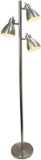 Simple Designs Home LF2007-BSN Simple Designs Brushed Nickel Metal 3-Light Tree Floor Lamp Finish