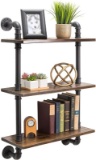 3-Tier Rustic Wooden Wall Floating Shelf Display 24