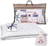 Pillow Plant-Based Premium Organic Buckwheat Gift-Set (King 20” X 30”) with Extra Pillowcase and Lav