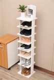 7-Tier Shoe Racks Entryway Shoes Storage Stand Modern Vertical Shoe Rack Organizer Storage Shelf (Wh