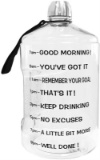 1 Gallon Water Bottle Motivational Fitness Workout with Time Marker/Drink More Daily