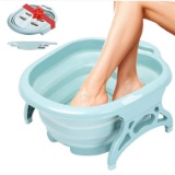 Foot Spa Collapsible Foot Bath - Large Foot Soak Tub for Soaking with Foot Massage rollers as Pedicu