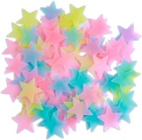 100 Pcs Colorful Glow in The Dark Luminous Stars Fluorescent Noctilucent Plastic Wall Stickers Mural