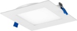 GetInLight Slim Dimmable 6 Inch LED Recessed Lighting 4-Pack Square Ceiling Panel Junction Box Inclu