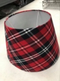 8x8x11” one red plaid lamp shade