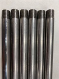 Lot of 6 36” METAL POLES THREADED ON BOTH ENDS