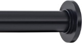 Tension Curtain Rod - Spring Tension Rod for Windows or Shower 36 to 54 Inch. Black