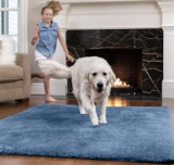 Original Faux-Chinchilla Area Rug 7.5x10 FT Many Colors Soft and Cozy Pile Washable Kids Carpet Mode