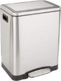 30L Trash can 2 x 15L Brushed Stainless Steel