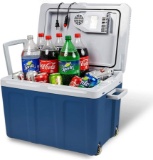 Electric Cooler and Warmer for Car and Home with Wheels - 48 Quart (45 Liter) Holds 60 Cans or 6 Two