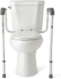 Medline Toilet Safety Rails Safety Frame for Toilet with Easy Installation Height Adjustable Legs Ba