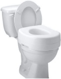 Carex Toilet Seat Riser - Adds 5 Inch of Height to Toilet - Raised Toilet Seat With 300 Pound Weight