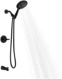 Dual-Function Shower Faucet Set With Tub SpoutHigh Pressure 5-Spray Touch-Clean Handheld Shower Trim