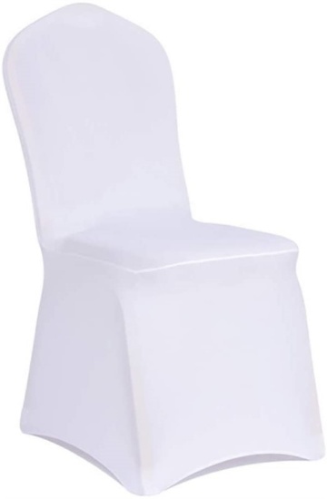 White Spandex Stretch Chair Cover for Wedding Banquet Party Dining Decoration 