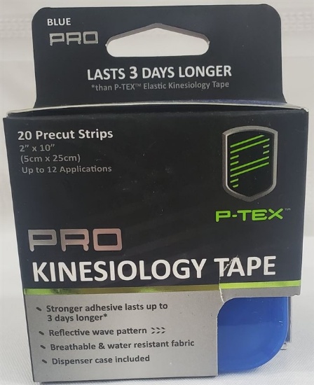 P-TEX Pro Kinesiology Tape ~ Color Blue