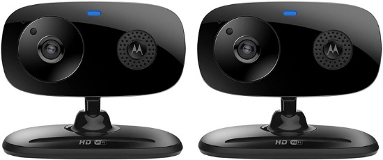 Motorola FOCUS66-BLK2 Wi-Fi HD Home Monitor Camera - 2 Pack (Black)