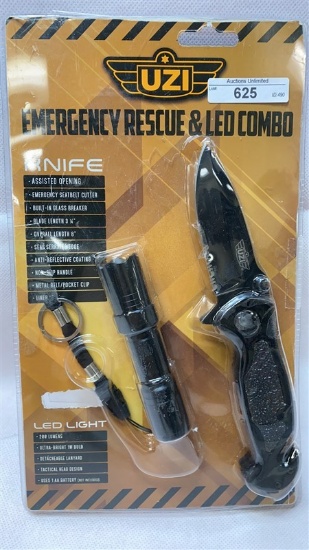 UZI EMERGENCY RESCUE &LED COMBO KNIFE SET
