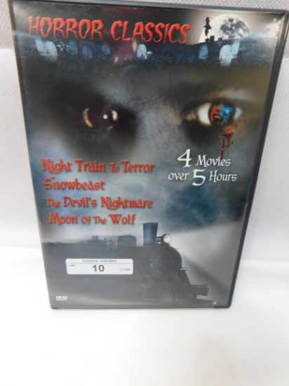 4 MOVIES ~ HORROR CLASSICS ~ NIGHT TRAIN TO TERROR/ SNOWBEAST/ THE DEVIL'S NIGHTMARE/ MOON OF THE WO