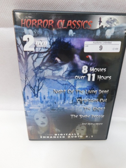 8 MOVIES ~ HORROR CLASSICS ~ NIGHT OF THE LIVING DEAD/ CHRISTMAS EVIL/ THE GHOST AND MORE…