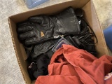 BOX OF MOTORCYCLE GEAR / GLOVES / ETC