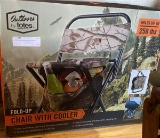 FOLD UP CHAIR W/COOLER/CAMO
