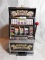 VINTAGE CRAZY DIAMONDS SLOT MACHINE BANK - OPERATES WHEN HANDLE IS PULLED - 15