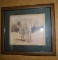 FRAMED MATTED ELEPHANT PICTURE - 37