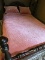 ROSE COLORED VELOUR FULL SIZED BED SPREAD & 2 SHAMS