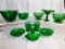 LOT OF 11 PIECES EMERALD GREEN GLASS