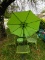 5 PIECE GREEN PATIO SEAT/TILT UMBRELLA