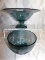 2 PIECES GLASS SERVING BOWLS- 1 FOOTED - 1 TALL